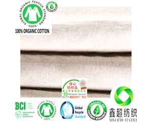 GOTS认证有机麻布苎麻有机棉混纺帆布沙发面料OCS认证有机麻棉混纺布料