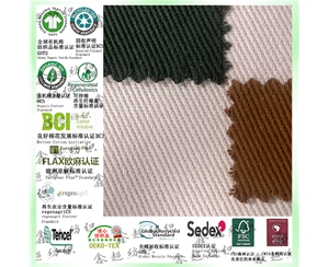 织布工厂大量现货批发价7*7粗斜GOTS有机全棉布可零售洗水面料